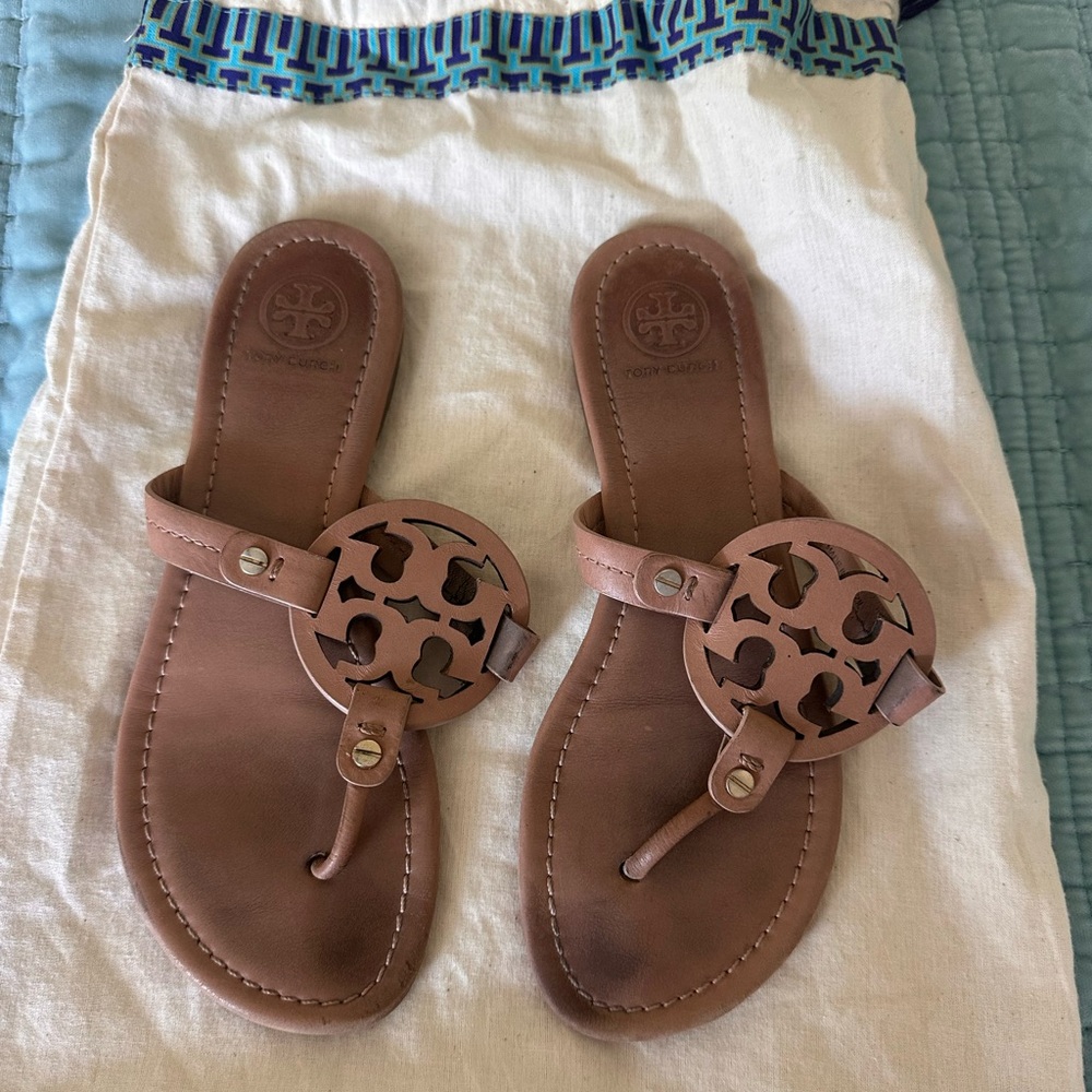 Tory Burch Tan Leather Sandals